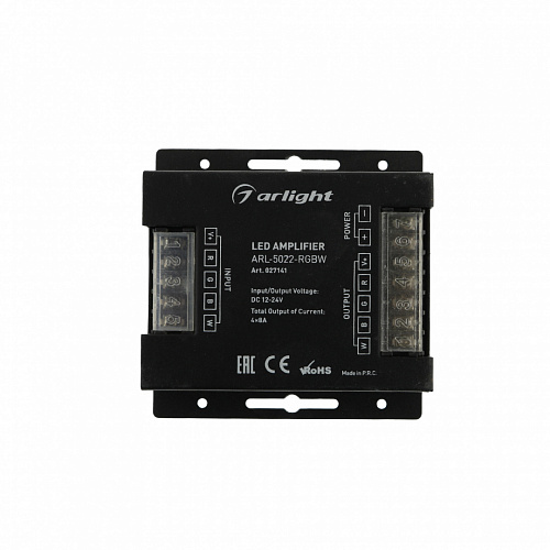 RGBW-усилитель ARL-5022-RGBW (12-24V, 4x8A, 384-768W)