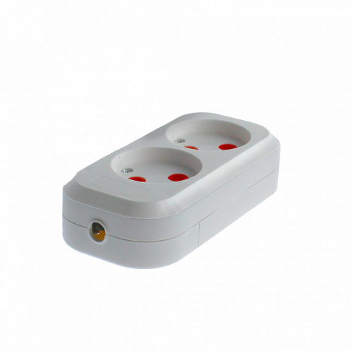 Колодка для сетевых удлинителей Navigator NCA-BL01-02-X-WH 2гн б/з АБС пластик белая Осн ср