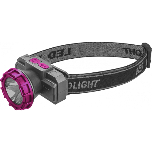 Фонарь налобный ОНЛАЙТ OPT-H09-ACCU налоб. 1LEDx1Вт, 3реж, Li-Ion 3,7B