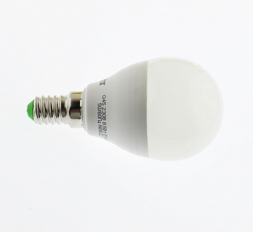 Лампа "шар" Navigator NLL-G45-8.5-230-6.5K-E14 (аналог лампы накаливания 75Вт, холодный белый)