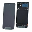 Дисплей для Samsung Galaxy A71 (A715F) модуль с рамкой Черный - (OLED) (Full Size)