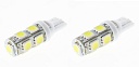 Светодиодные лампы T10 (W5W) 24V 5050 9 SMD LED White Lumen 2шт