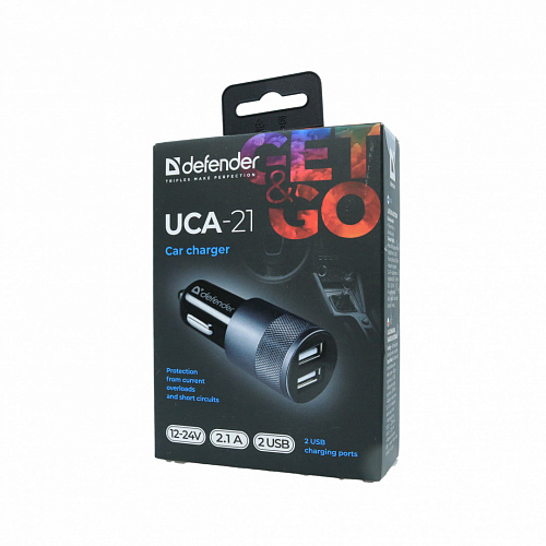 Автомобильное зарядное устройство Defelender UCA-21 2USB