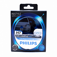 Галогенная лампа головного света H7 Philips ColorVision Blue 12V 55W PX26d 12972CVPB 2шт