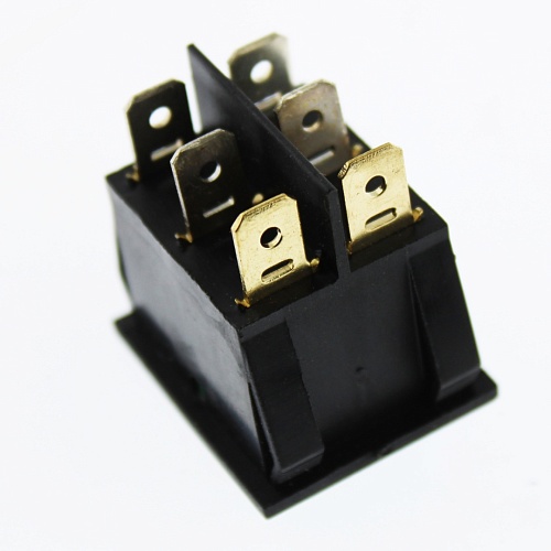 Переключатель клавишный IRS-2101-1C3 G+BL/B on-off зелёный-синий