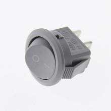 Переключатель клавишный KCD1-204/2p on-off micro светло серый