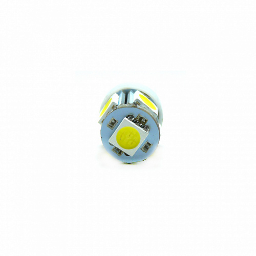 Светодиодная лампа T10 (W5W) 12V 5050 5 SMD LED White 