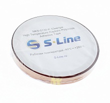 Термостойкая полиимидная клейкая лента желтая (термоскотч) NKS-0130-K 10мм х 33м (max.t=280°C)