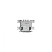 microUSB 5BF 03 гнездо в разрез платы, Разъём