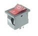 Переключатель клавишный KCD1-104(N)-1C R/4P 12V on-off красный