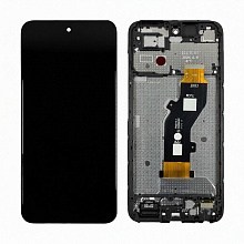 Дисплей для Tecno Spark Go 1 (KL4) модуль с рамкой Черный - OR