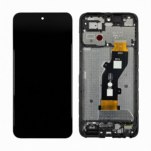 Дисплей для Tecno Spark Go 1 (KL4) модуль с рамкой Черный - OR