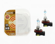 Галогенная лампа головного света H8 BOCXOD Super Nova+100% 4000К 12V 35W PGJ19 80191SN 2шт