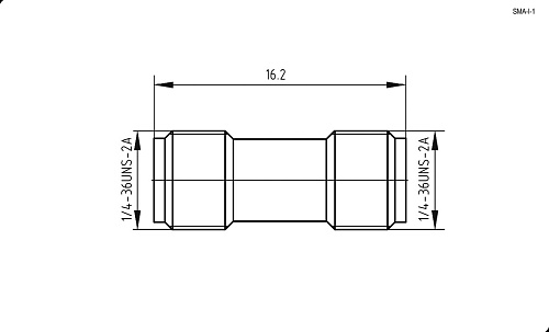 SMA-I-1 переходник SMA(гн)-SMA(гн) GOLD, Разъём высокочастотный
