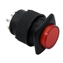 Переключатель кнопочный R16-504AD-R Lock  красный