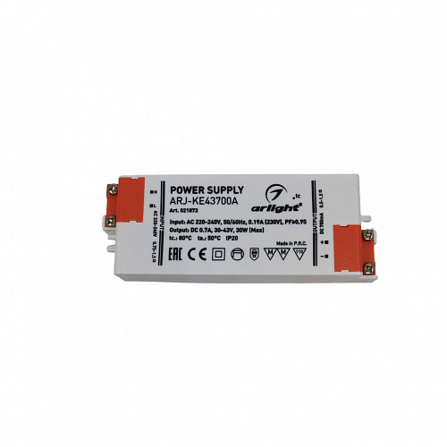 Блок питания Arlight ARJ-KE43700A (30W, 700mA, 30-43V, PFC, IP20)