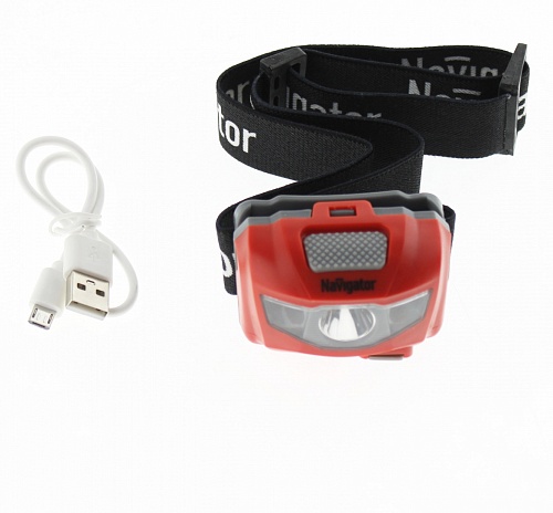 Светодиодный налобный фонарь Navigator NPT-H16-ACCU CREE 3Вт, Li-Pol 3.7В 0.6Ач 