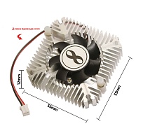Охладитель 58.0х55.0х14.0мм с вентилятором DC12V 0,09A