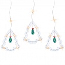 Гирлянда "бахрома елки и фигурки (елки)" Navigator NGF-D034-01 WW 3*0.6м IP20