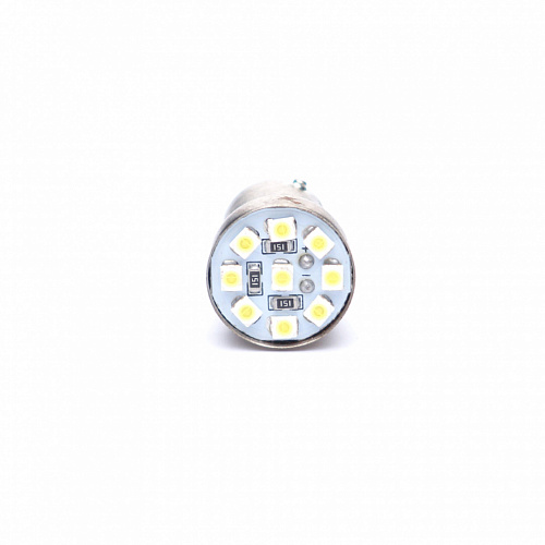 Светодиодная лампа R5W (BA15S) 12V 3528 9 SMD LED White