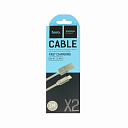Шнур HOCO X2 USB Lightning/ 1m/ 2.4A/ Нейлон/ Tarnish