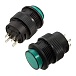 Переключатель кнопочный R16-503BD-G Non lock зеленый