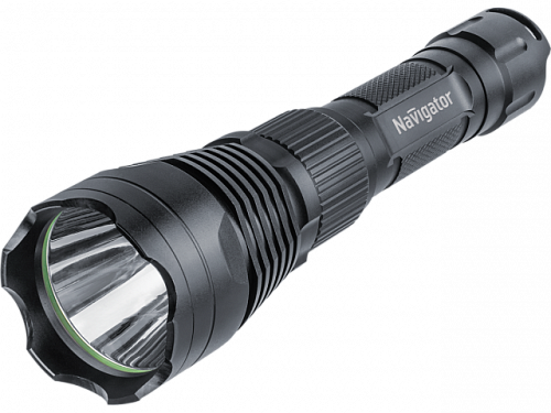 Светодиодный фонарь Navigator NPT-P02-18650 (CREE LEDx10Вт. Li-ion 2.4 A/h), алюминиевый 