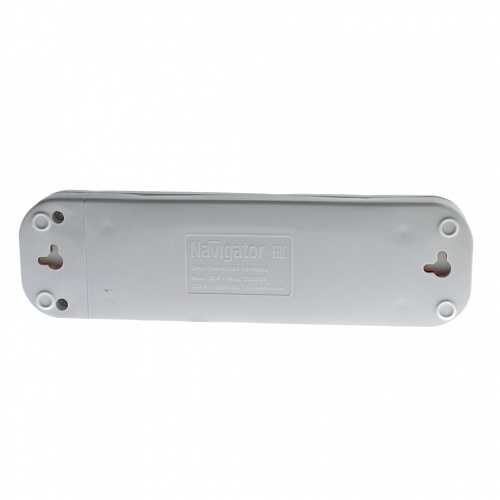 Колодка для сетевых удлинителей Navigator NCA-BL01-04-X-WH 4гн б/з АБС пластик белая