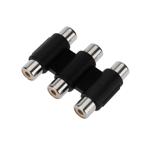 RCA (3 гн) - RCA (3 гн) переходник , Разъём