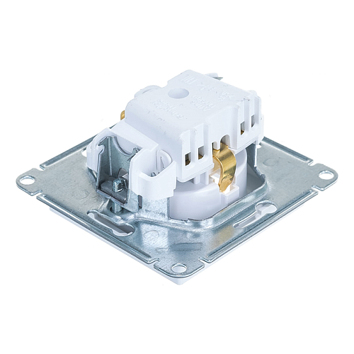 Розетка AtlasDesign с/у 1-ая с з/к без шторок IP20 16А ATN000143 БЕЛЫЙ