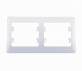 Рамка 2 поста Schneider Electric Glossa горизонтальная белый