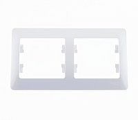 Рамка 2 поста Schneider Electric Glossa горизонтальная белый