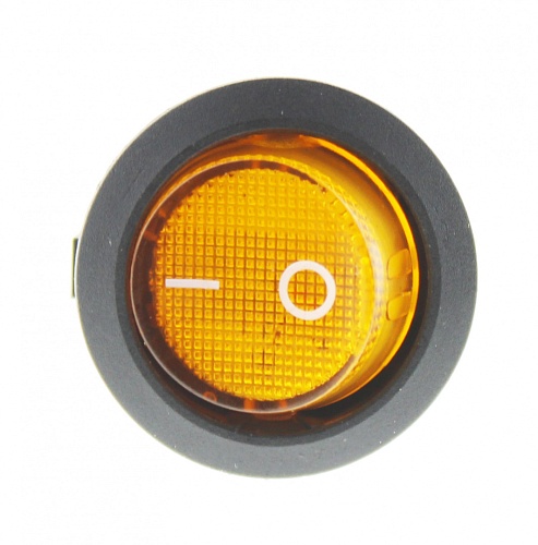 Переключатель клавишный KCD1-202/N on-off желтый