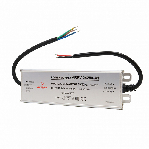 Блок питания Arlight ARPV-24250-A1 (24V, 10.4A, 250W, IP67)