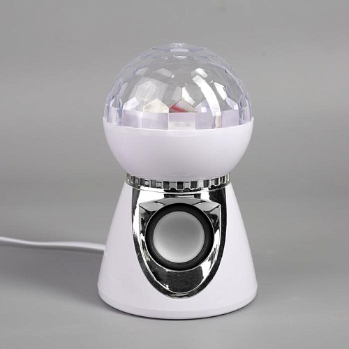 Диско-шар " Хрустальный шар", 19х11 см, Bluetooth-динамик, 220V, RGB