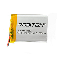 Аккумулятор Robiton LP304560  (Li-Pol, 3.7V, 700mAh, 3х45x60mm)