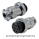 GX25M-7A  розетка на кабель, Разъем