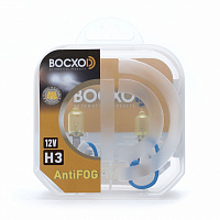 Галогенная лампа головного света H3 BOCXOD AntiFog 3100K 12V 55W PK22S 80513AF 2шт