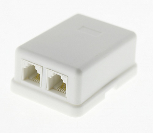 Розетка RJ-12 (6P4Cх2) телефонная о/у с 2 портами