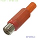 RCA гнездо на кабель RP-406 (красный, пластик), Разъём
