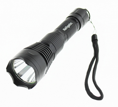 Светодиодный фонарь Navigator NPT-P02-18650 (CREE LEDx10Вт. Li-ion 2.4 A/h), алюминиевый 