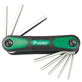Ключи шестигранные ProsKit HW-121M (8 предметов)