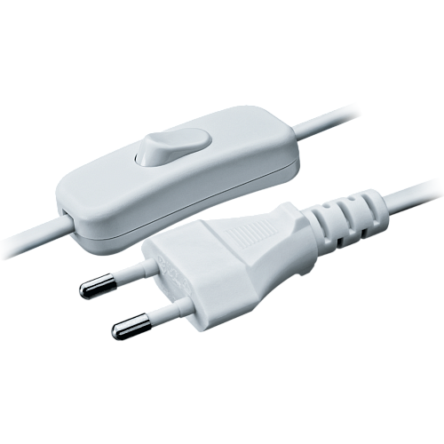 Шнур сетевой1.7м с выключателем белый 2х0.75 Navigator (NPS-FS-170-2x0.75-WH)