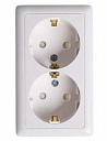 Розетка с шторками 2-ая о/у с з/к Schneider Electric ХИТ 250V 16A белый