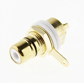 RCA гнездо на панель N1033 (GOLD) чёрный, Разъём