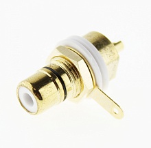 RCA гнездо на панель N1033 (GOLD) чёрный, Разъём