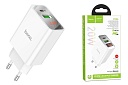 Зарядное устройство Hoco C100А (20W, QС3.0) Белый, USB-A + USB Type-C