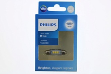 Светодиодная лампа C5W Philips Festoon Ultinon Pro6000 SI LED White 4000K 12V T10.5x38 11854 WU60 X1 