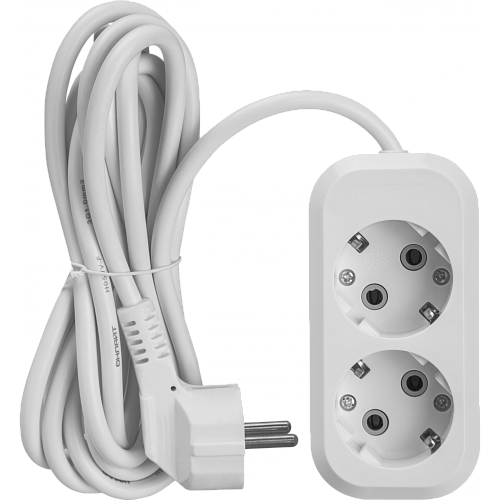 Удлинитель Онлайт OPE-S-02-500-E-3x1 2гн с з/к (5м)
