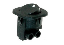 Переключатель клавишный RS-101-7C on-off чёрный (под винт)